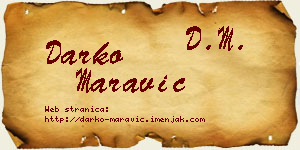 Darko Maravić vizit kartica